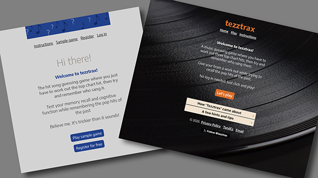 sample designs for the tezztrax website
